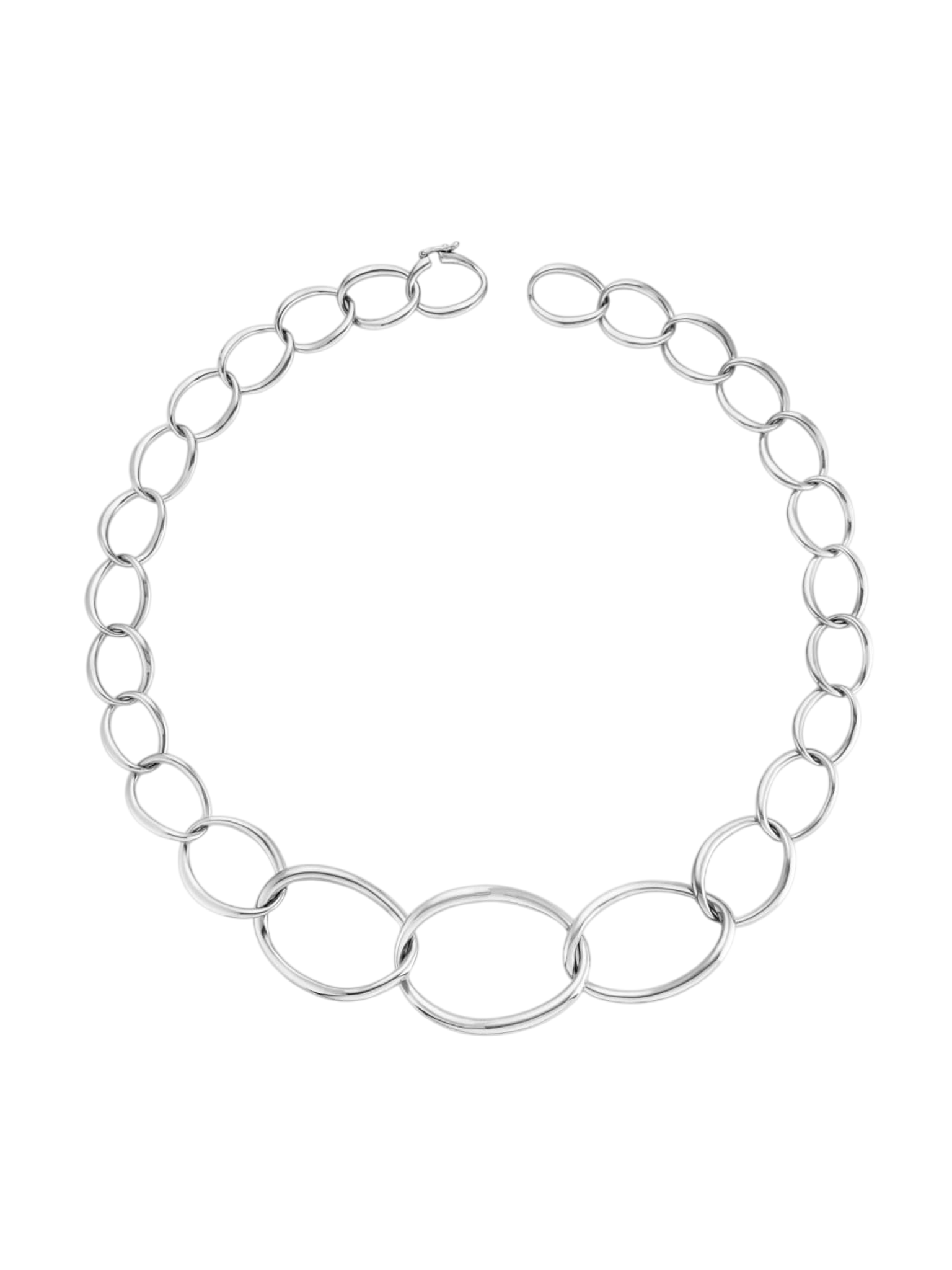 Silver wave necklace